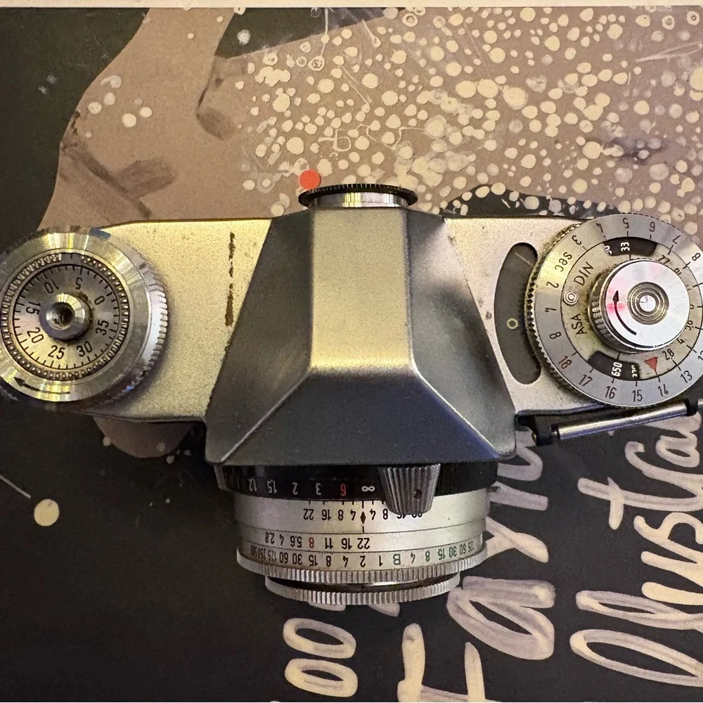 Vintage Ziess Ikon Contaflex Film Camera With Original 1961 Customs Papers